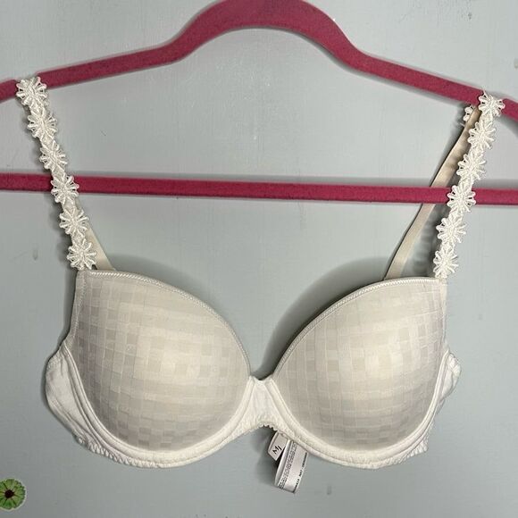 Marie Jo Avero Padded Plunge Bra Natural Ivory Underwire US Size 34C - Picture 4 of 12